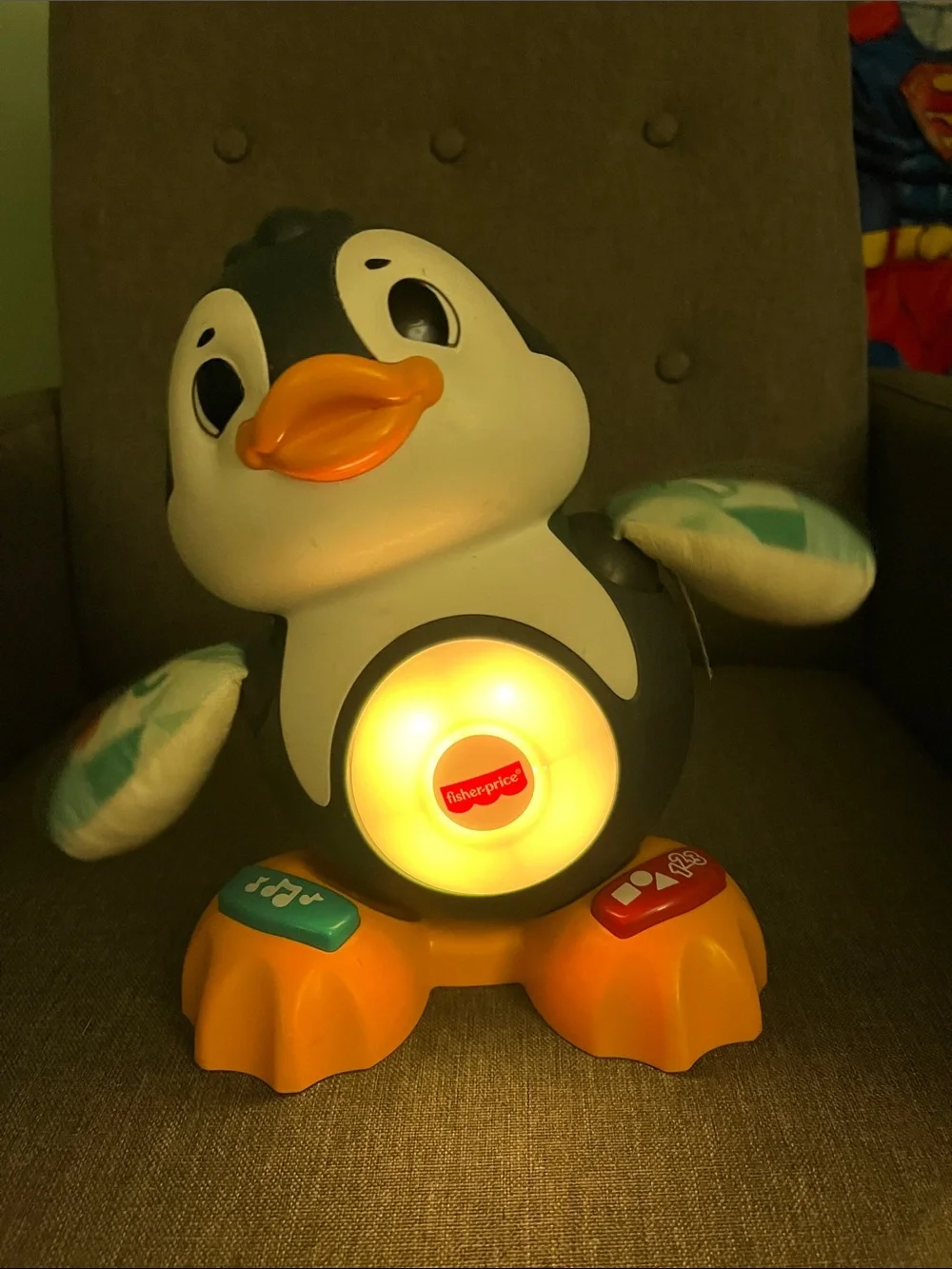 Fisher-Price Blue, White & Orange Light-Up Penguin Learning Toy
